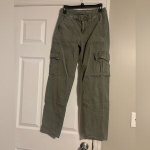 American Eagle Outfitters Green Cargo Pants Straight Leg
